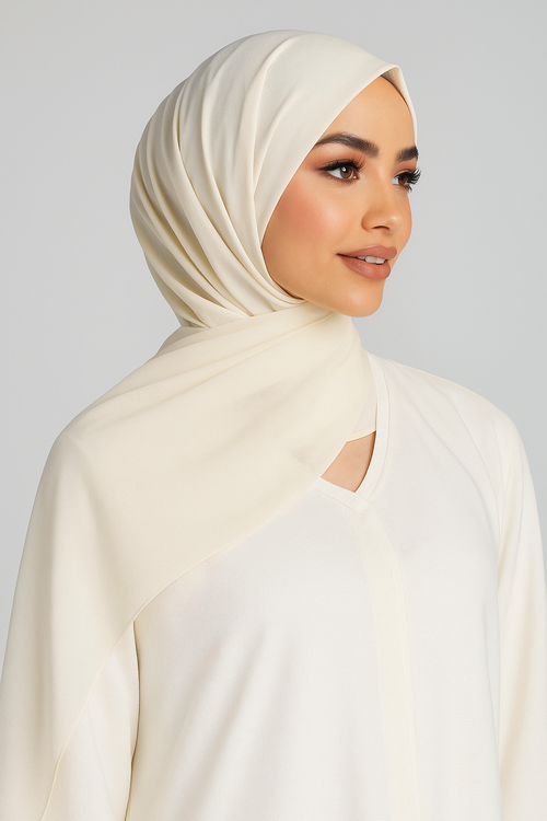 Georgette Hijab-OffWhite