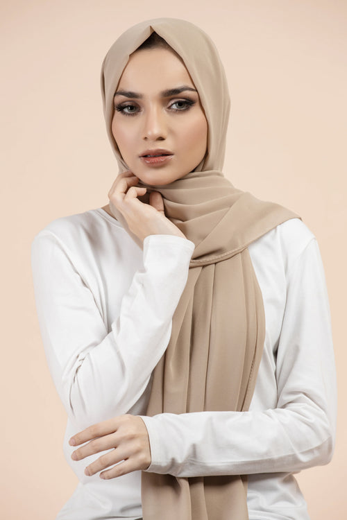 Georgette Hijab-Beige