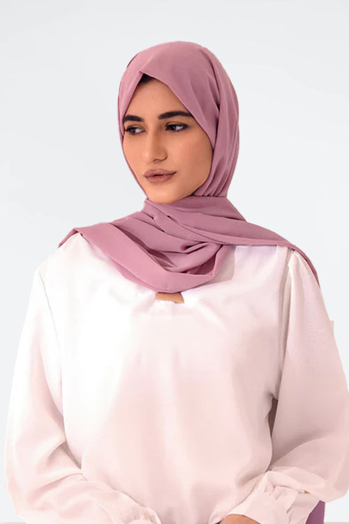 Georgette Hijab-Antique Pink