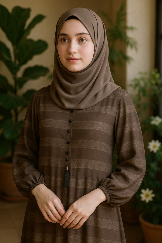 Brown Abaya –  Premium Zoom Nida fabric