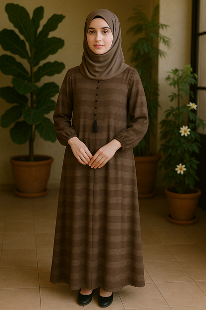 Brown Abaya –  Premium Zoom Nida fabric