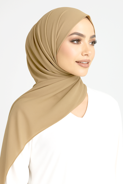 Georgette Hijab-Light Mustered