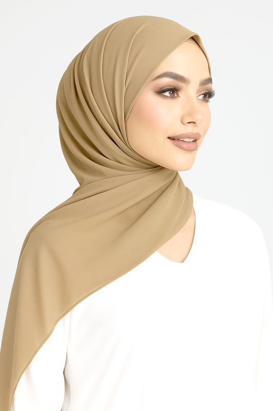 Georgette Hijab-Light Mustered