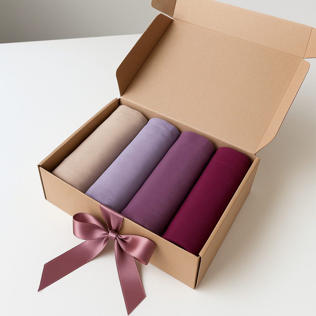 Pack of 4 Full Size Georgette Chiffon Hijabs