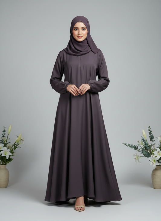 Premium Light weight Summer Friendly Pure Nida Fabric  Abaya — Double Gear