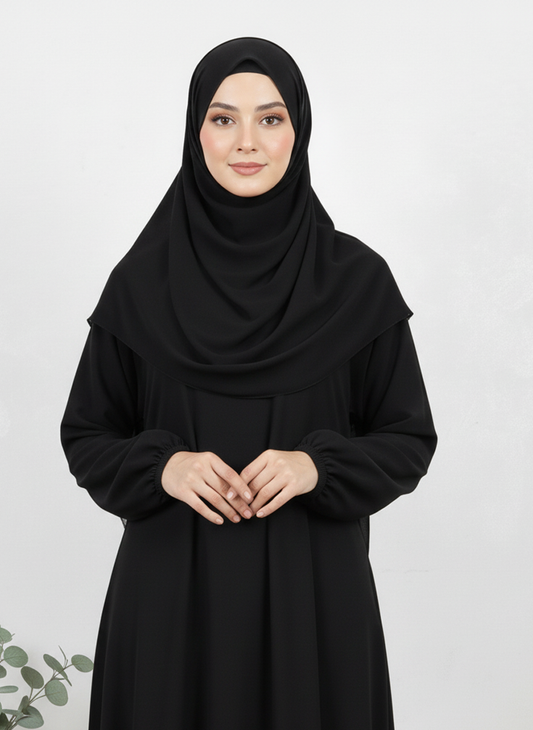 Premium & Comfortable Black Abaya — Made From Pure Nida Fabric