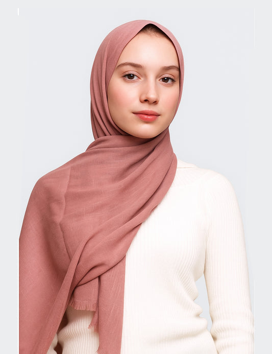 Soft Turkish Lawn  Hijab – Dusky Pink