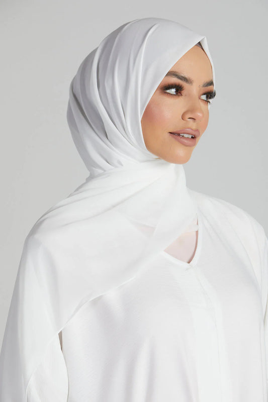 Georgette Hijab-Full-White