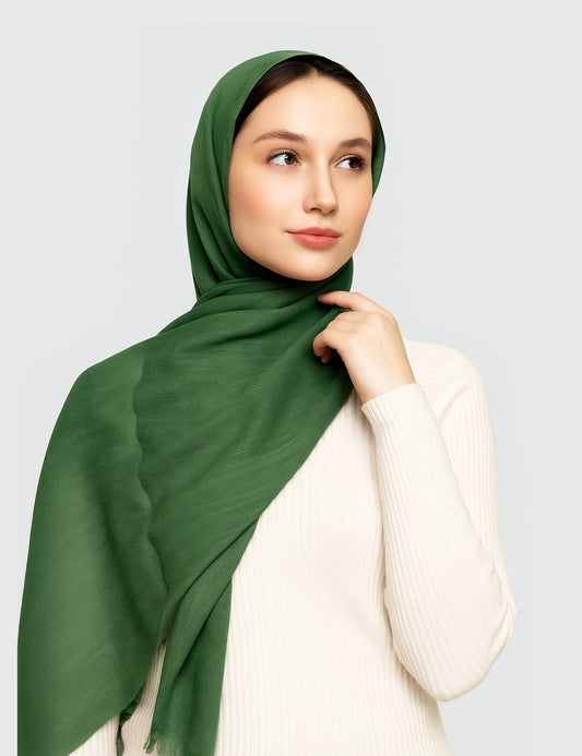 Soft Turkish Lawn  Hijab – Green