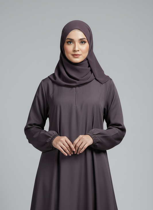 Premium Light weight Summer Friendly Pure Nida Fabric  Abaya — Double Gear